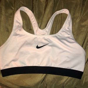 White Nike sports bra
